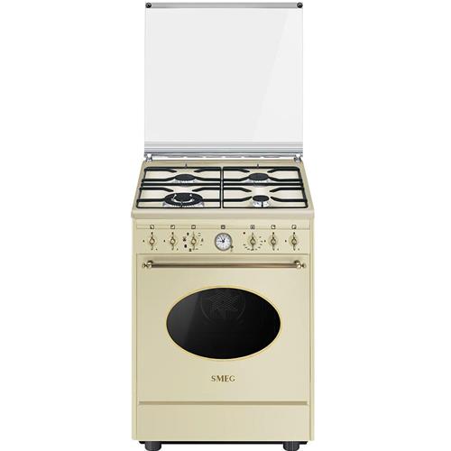 Smeg CO68GMP9 Cuisinière | Haut | Classe énergétique A | Cuisine, crème, Boutons
