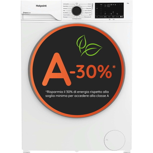 Hotpoint HB 103 CARE IT Lave-linge Pose libre | Classe énergétique A | Capacité : 10 kg, classe A -30 %, moteur à variateur de fréquence