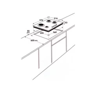 AEG HG694340XB Gas hob Built-in | Da incasso, Gas, Vetro