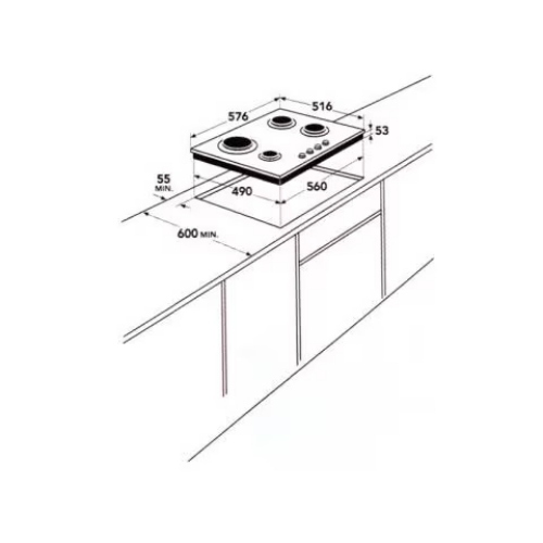 AEG HG694340XB Gas hob Built-in | Da incasso, Gas, Vetro