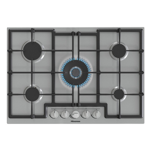 Hisense GMED773X Gaskochfeld Einbau | Acciaio inox, Da incasso, 75 cm