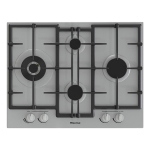 Hisense GMED663X Gaskochfeld einbau Edelstahl, Einbauversion, 70 cm