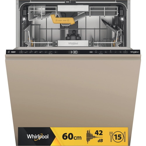 Whirlpool WH8IA115B2M3TUS0 Lave-vaisselle Encastré totalement escamotable | Classe énergétique A | Classe A - 10 %, 15 couverts, charnières coulissantes