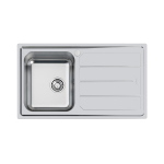 Foster Elettra 1Vsx+Sc B8 Inox - 5186062 Évier Über-Top | Edelstahl AISI 304 gebürstet, Abmessungen 860 x 500