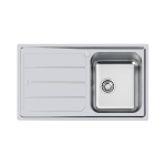 Foster Elettra 1Vdx+Sc B8 Inox - 5186061 Sink  1 vasca: 340 x 400, Piletta 3½, Possibilità di fori aggiuntivi | Over-top