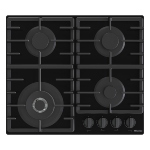 Hisense GG663BHF Gaskochfeld einbau Schwarz, Einbauversion, 60 cm