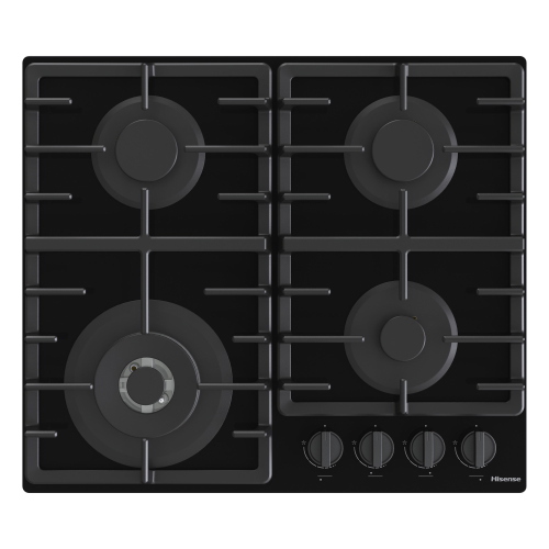 Hisense GG663BHF Gaskochfeld Einbau | Schwarz, Einbauversion, 60 cm