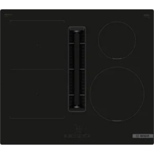 BOSCH PVS611B16E Table de cuisson à induction avec hotte aspirante intégrée Intégré | Classe énergétique B | Noir, À encastrer, 59.2 cm
