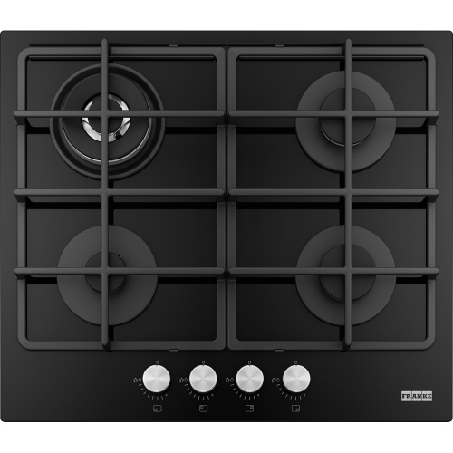 Franke FHSM 604 3G DC BK C - 106.0734.773 Plaque de cuisson à gaz Encastré | Noir, À encastrer, 59 cm
