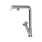 Gessi FISSO Estraibile Chrome - 60640#031 Mitigeur Évier | Chrome brillant, Douchette extractible, Tuyau flexible extensible