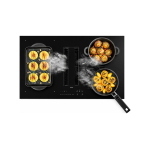 Falmec ZERO EASY 84 VETRO MATT NERO - CUZQ90.06P8#ZZZC461F Induction hob with integrated extractor hood