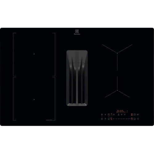 Electrolux KCC83410CK Induktionskochfeld mit integrierter dunstabzugshaube | Einbauversion | Energieklasse A+ | Schwarz, Einbauversion, 80 cm