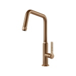 Gessi OFFICINE Girevole Warm Bronze Brushed PVD - 60051#726 Mitigeur Évier | Bronze chaud brossé PVD, Bec pivotant 360°, Débit réglable
