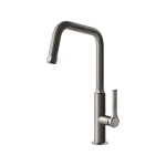 Gessi OFFICINE Girevole Finox Brushed Nickel - 60051#149 Mitigeur Évier | Nickel brossé Finox, Bec pivotant 360°, Débit réglable