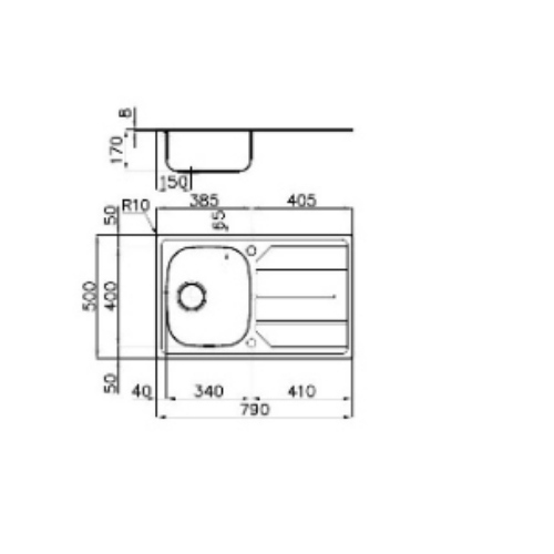 Foster Inox 1V.Prel.Sx F.3,5" - 1179562 Sink