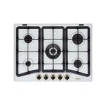 De'Longhi BF57PRO Hob Built-in | Class 70 | bianco, 5 fuochi (1 TC), griglie ghisa