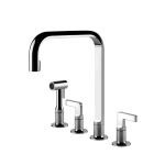 Gessi INCISO Monogetto Chrome - 58703#031 Grifo monocomando Fregadero | Cromo brillante, Boca monochorro fija, Caudal reducido ahorro agua
