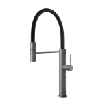 Gessi GESSI 316 Semiprofessionale Brass Brushed PVD - 60012#727 Grifo monocomando Fregadero | Latón Cepillado Pvd, Caño semiprofesional doble función, Altura caño 250 mm