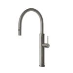 Gessi GESSI 316 Due Getti Black Metal Brushed PVD - 60026#707 Grifo monocomando Fregadero | Metal negro cepillado PVD, Doble chorro conmutable, Chorro normal y nebulizado