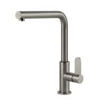 Gessi ACCIAIO Girevole Steel Brushed - 60538#239 Mitigeur Évier | Acier Inoxydable Brossé, Bec pivotant 360°, Débit réglable