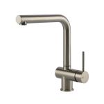 Gessi ACCIAIO Girevole Steel Brushed - 60596#239 Mitigeur Évier | Acier Inoxydable Brossé, Bec pivotant 360°, Débit réglable
