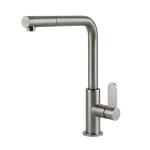 Gessi ACCIAIO Estraibile Steel Brushed - 60537#239 Grifo monocomando Fregadero | Acero Inoxidable Cepillado, Ducha extraíble, Manguera flexible extensible