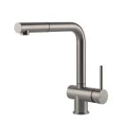 Gessi ACCIAIO Monogetto Steel Brushed - 60598#239 Mitigeur Évier | Acier Inoxydable Brossé, Bec monogicler fixe, Débit réduit économie eau