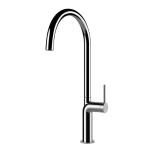 Gessi STELO Girevole Finox Brushed Nickel - 60301#149 Grifo monocomando Fregadero | Níquel cepillado Finox, Caño giratorio 360°, Caudal ajustable