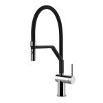 Gessi INEDITO Semiprofessionale Gold PVD - 60429#246 Grifo monocomando Fregadero | Oro Brillante Pvd, Caño semiprofesional doble función, Altura caño 250 mm