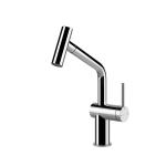 Gessi INEDITO Due Getti Finox Brushed Nickel - 60425#149 Grifo monocomando Fregadero | Níquel cepillado Finox, Doble chorro conmutable, Chorro normal y nebulizado