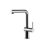 Gessi INEDITO Girevole Finox Brushed Nickel - 60431#149 Grifo monocomando Fregadero | Níquel cepillado Finox, Caño giratorio 360°, Caudal ajustable