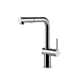 Gessi INEDITO Due Getti Finox Brushed Nickel - 60435#149 Grifo monocomando Fregadero | Níquel cepillado Finox, Doble chorro conmutable, Chorro normal y nebulizado