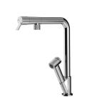 Gessi FISSO Estraibile Finox Brushed Nickel - 60640#149 Grifo monocomando Fregadero | Níquel cepillado Finox, Ducha extraíble, Manguera flexible extensible