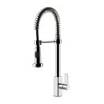 Gessi MONACO Semiprofessionale Chrome - 17157#031 Grifo monocomando Fregadero | Cromo brillante, Caño semiprofesional doble función, Altura caño 250 mm