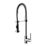 Gessi NEUTRON Semiprofessionale Chrome - 50209#031 Grifo monocomando Fregadero | Cromo brillante, Caño semiprofesional doble función, Altura caño 250 mm