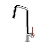 Gessi Gessi OFFICINE V Girevole Chrome - 60201#031 Mitigeur Évier | Chrome brillant, Bec pivotant 360°, Débit réglable