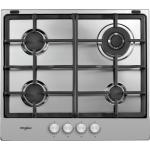 Whirlpool TGML661IX Gas hob Built-in | Class A | 4 EcoBoost burners, Electronic ignition, Cast iron grids