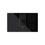 Hotpoint HVH 92 BK Placa de inducción con campana extractora integrada Empotrable | Clase energética A | Encimera de inducción con campana integrada, 4 zonas, controles táctiles, acabado negro