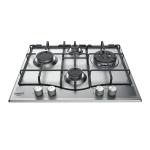 Hotpoint-Ariston PCN 642 T/IX/HA Gas hob Built-in | Class A | 4 gas burners, Rapid burner, Cast iron grids