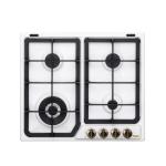 De'Longhi BF46PRO Hob Built-in | Class 60 | bianco, 4 fuochi (1 TC), griglie ghisa