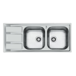 Foster Fm 2V.Dx+Sc.B8 Marine - 1972961 Sink  1 vasca: 362,5 x 400, Piletta 3½, Possibilità di fori aggiuntivi | Over-top