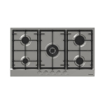 Foster Power 4G+Dcc 86 Inox - 7017032 Gas hob Built-in | Stainless steel AISI 304 brushed, Dimensions 860x500, Cast iron grids, coprispartifiamma smaltati