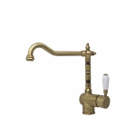 Elleci Mix Rio Rame - 6AMIKRIORA Grifo monocomando Fregadero | Acabado Titanium, Caño orientable, Cartucho cerámico