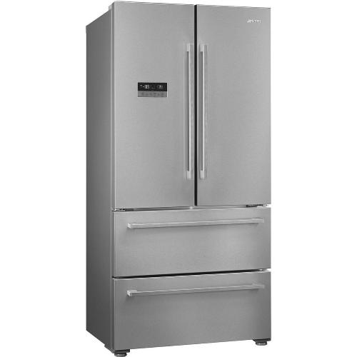 Smeg FQ55FXDE Frigorífico-congelador | Nevera de vino | Clase energética E | Instalación gratuita, Puerta francesa, acero inoxidable