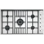 BARAZZA 1PLB5 Plaque de cuisson à gaz Encastrable | 4 feux + double couronne, grilles fonte, éco-flamme
