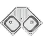 BARAZZA 1LFS82A Sink Built-in | 2 bowls + drainer, 22 cm depth, Stainless steel