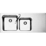BARAZZA 1IS12060/2S Sink Built-in | Stainless steel, 2 bowls, 121x53x22 cm