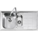 BARAZZA 1LLV100/D Sink Built-in | 2 vasche + gocciolatoio dx, Vasche 34x39x21 cm, Acciaio inox AISI 304:contentReference[oaicite:4]{index=4}