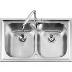 BARAZZA 1LLV90/2 Sink Built-in | 1 vasca e mezza + gocciolatoio, Acciaio inox AISI 304, Finitura satinata:contentReference[oaicite:5]{index=5}