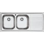 BARAZZA 1LFS12D Sink Built-in | 2 bowls + drainer, 34x39x21 cm, Stainless steel